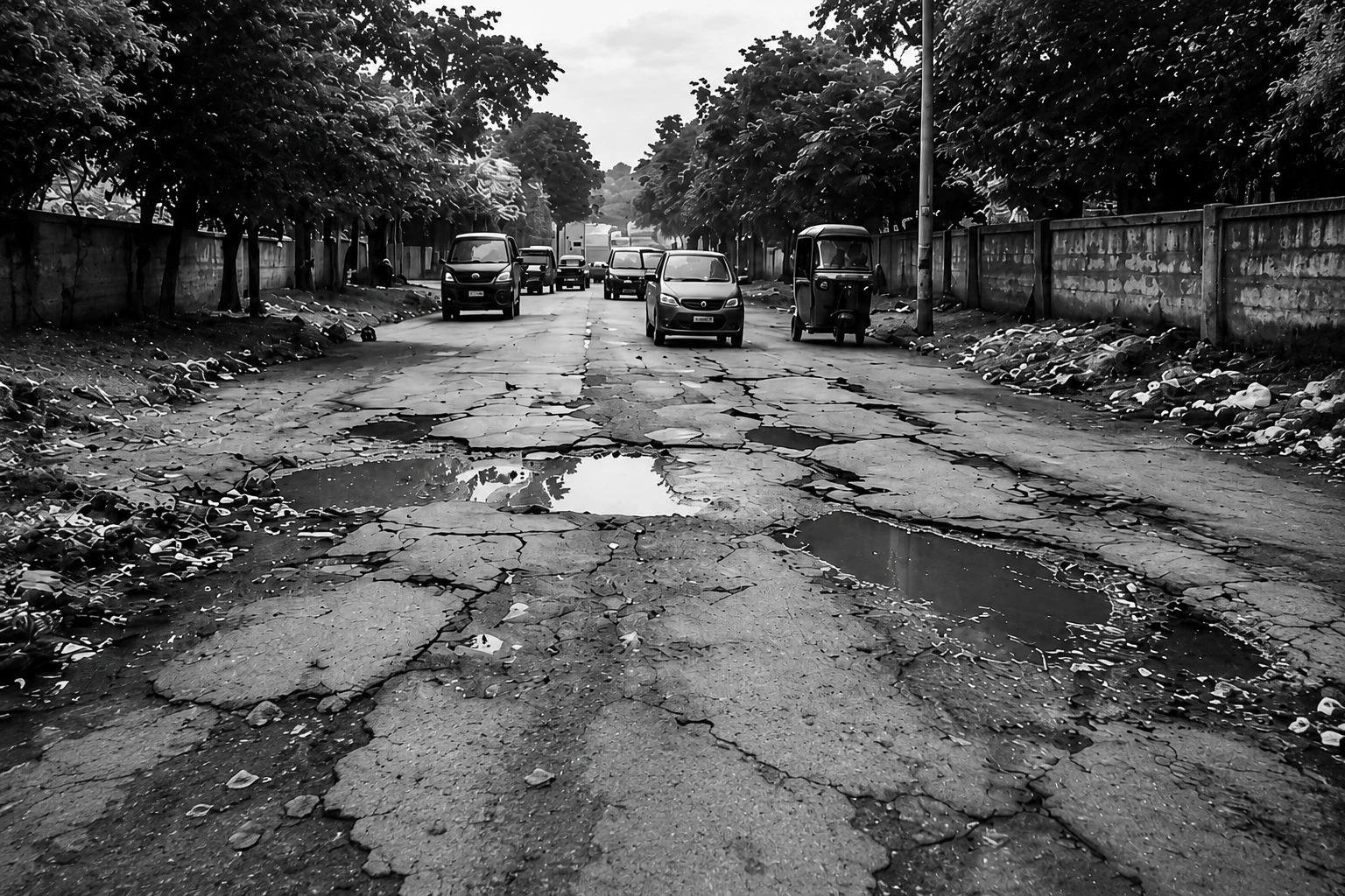 Civic issue — potholes and waterlogging